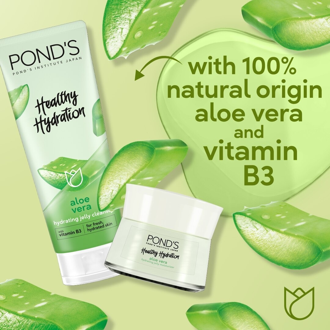 Ponds Healthy Hydration Aloe Vera Hydrating Jelly Moisturizer with Vitamin B3 50g