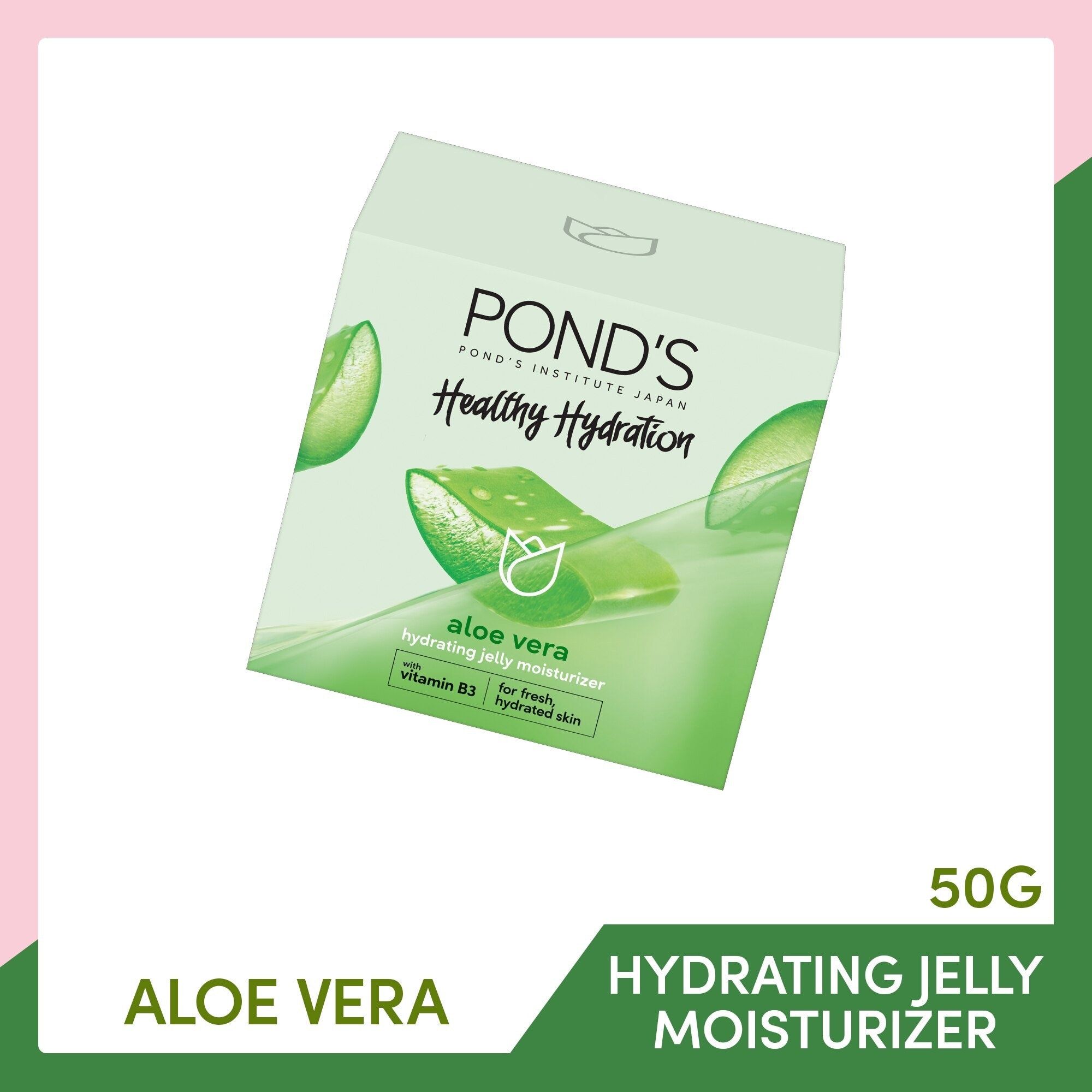 Ponds Healthy Hydration Aloe Vera Hydrating Jelly Moisturizer with Vitamin B3 50g