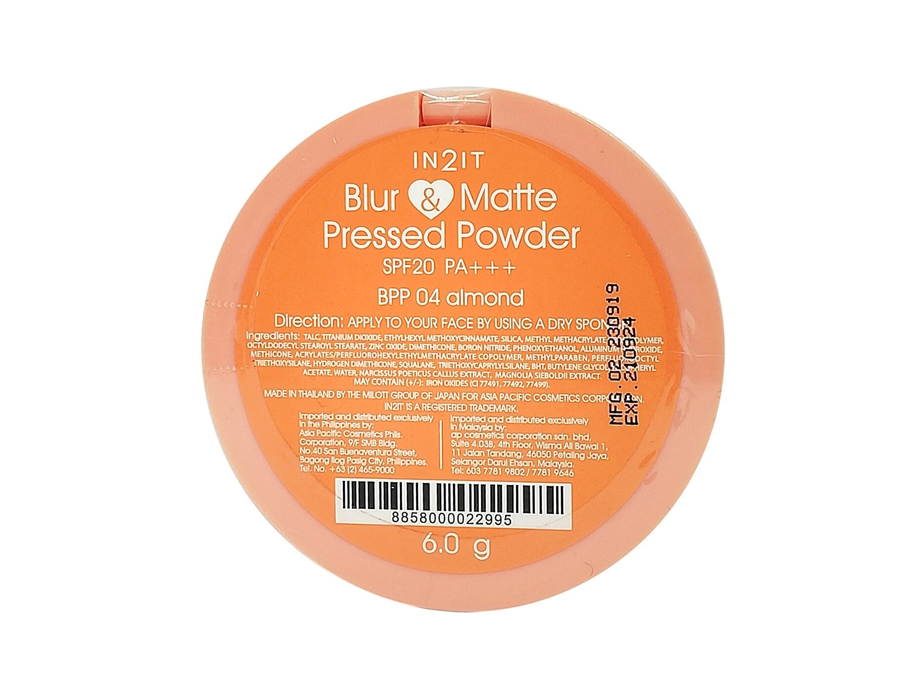 Blur & Matte Pressed Powder SPF 20 PA+++ BPP 04 Almond 15g