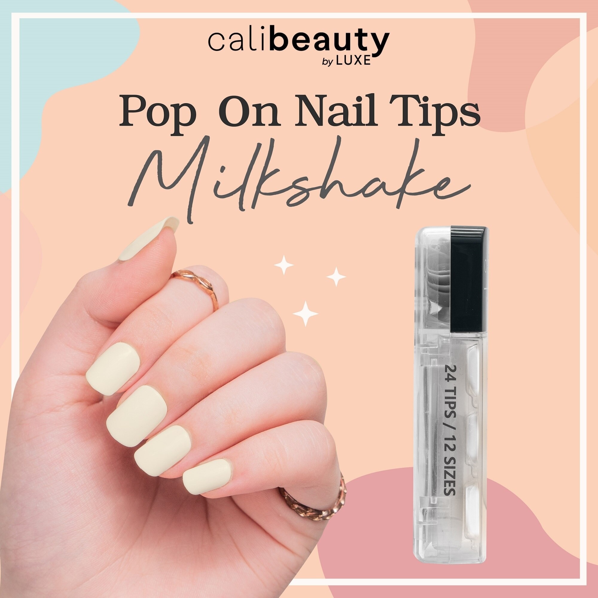 Press On Nail Tips Milk Shake 24 Tips