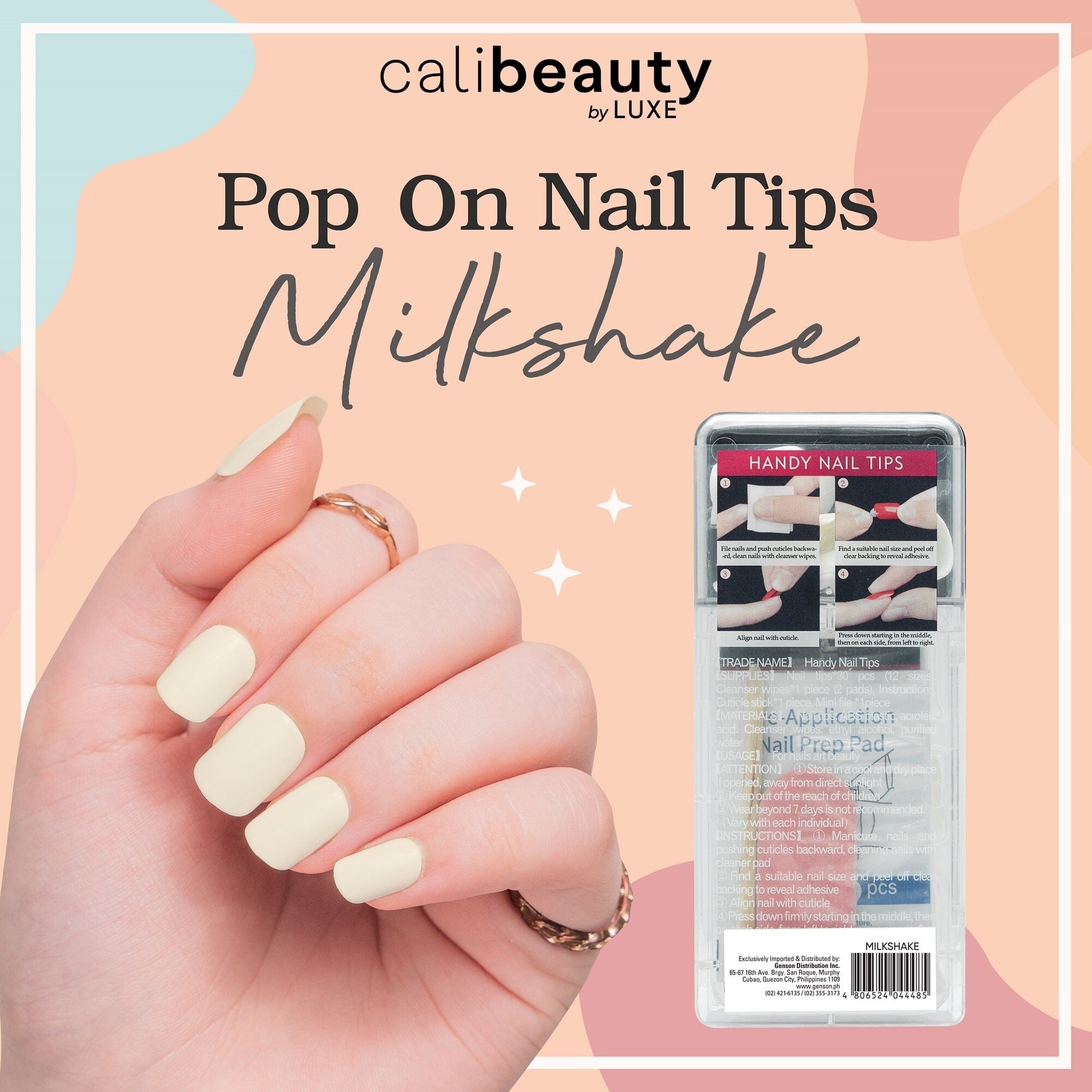 Press On Nail Tips Milk Shake 24 Tips