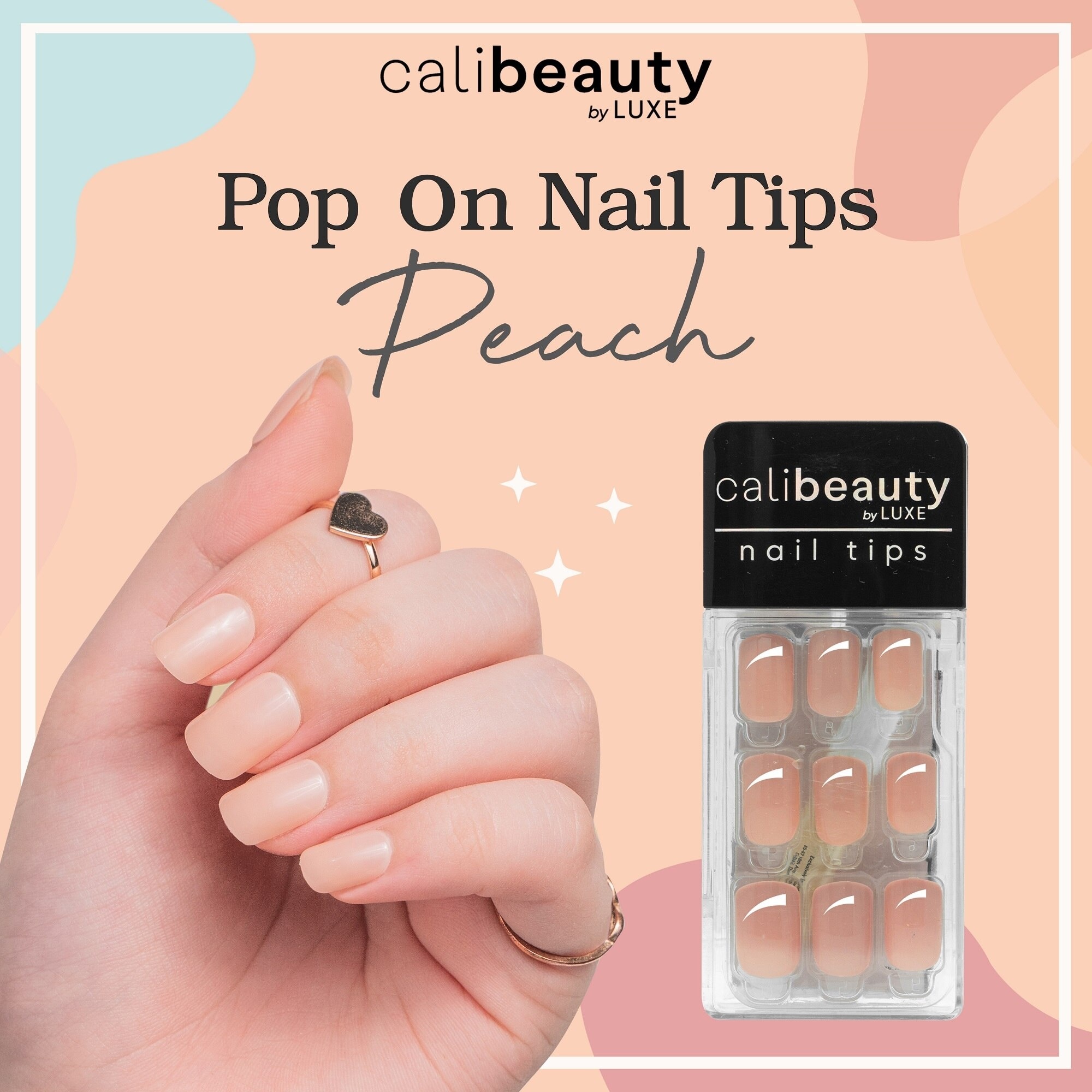 Press On Nail Tips Peachy 24 Tips