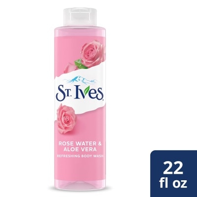 ST IVES Refreshing Body Wash Rose Water & Aloe Vera 22OZ/ 650ml