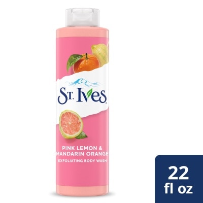 ST IVES Exfoliating Body Wash Pink Lemon and Mandarin Orange 22OZ/ 650ml