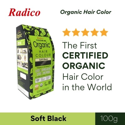 RADICO Colour Me Organic Hair Color - Soft Black 100G