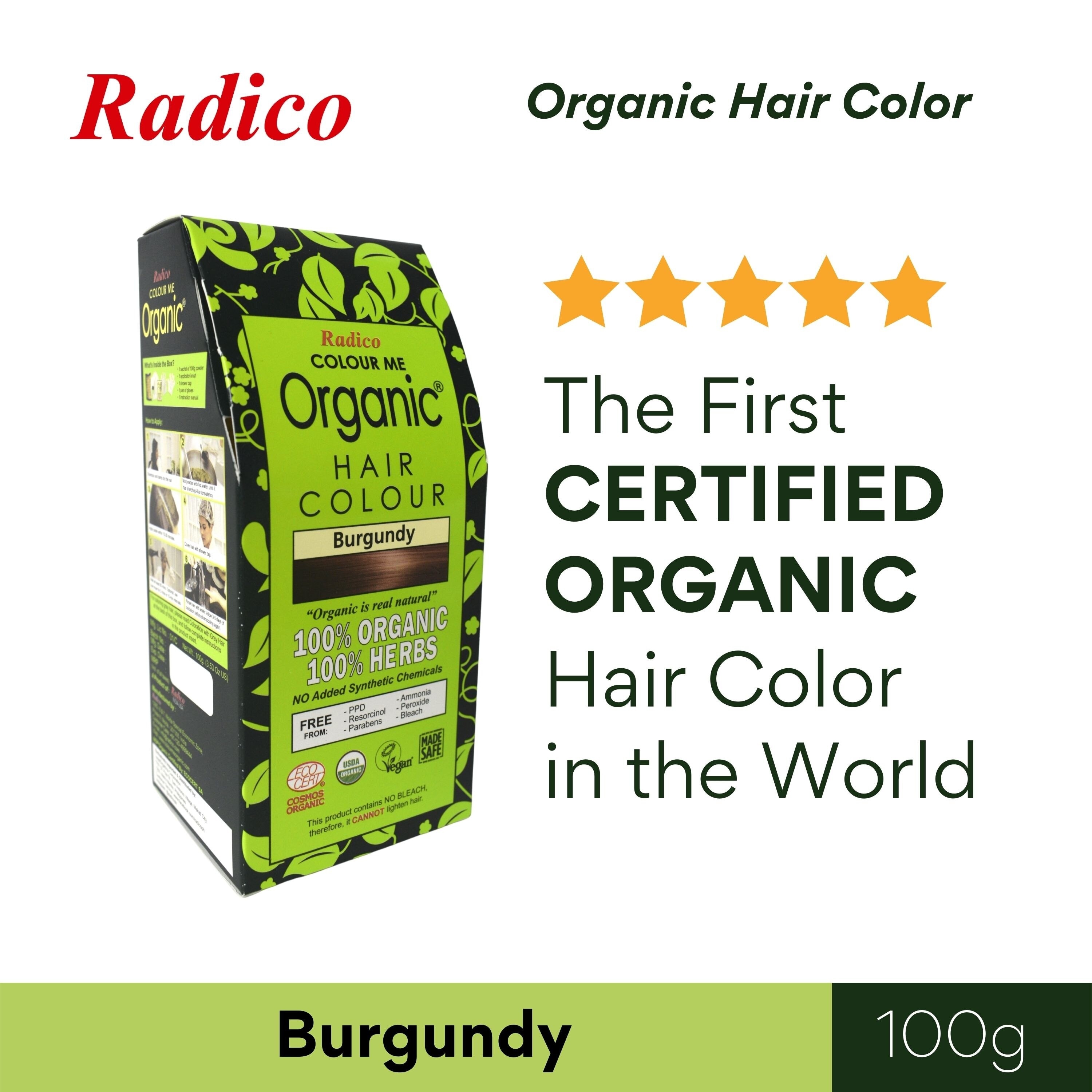 Colour Me Organic Hair Color - Burgundy 100G