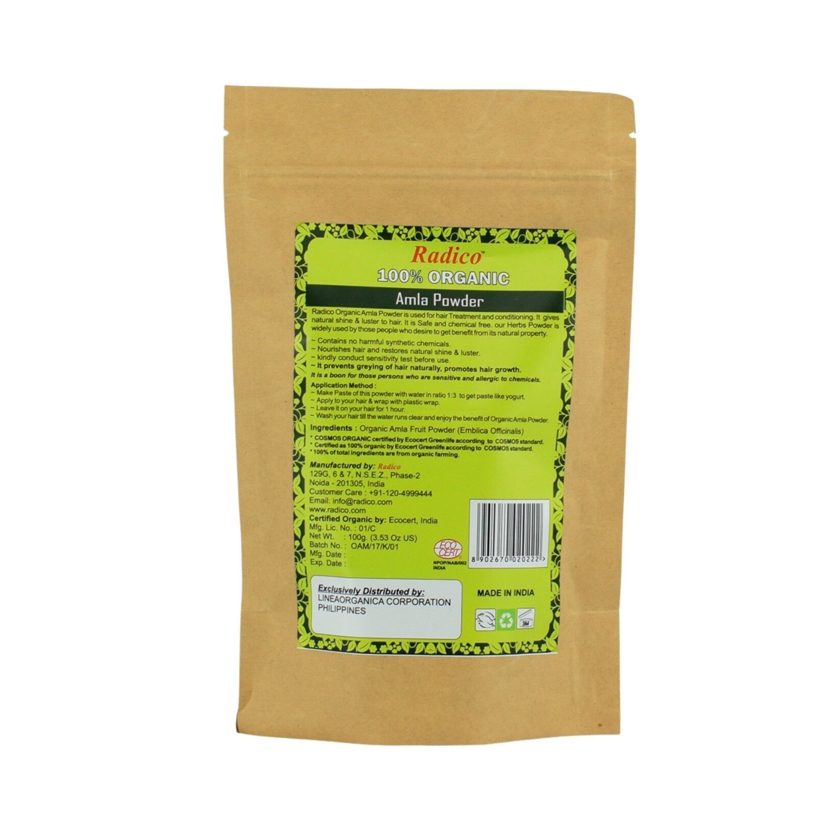 Organic Amla Powder 100G