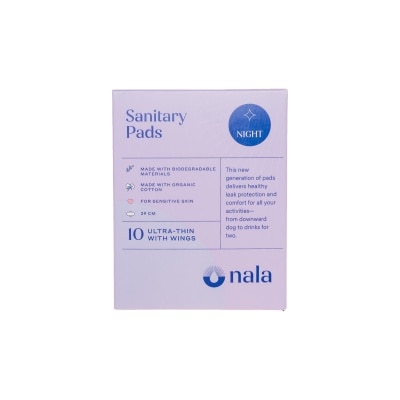 NALA Biodegradable Ultra Thin Night Pads 10S