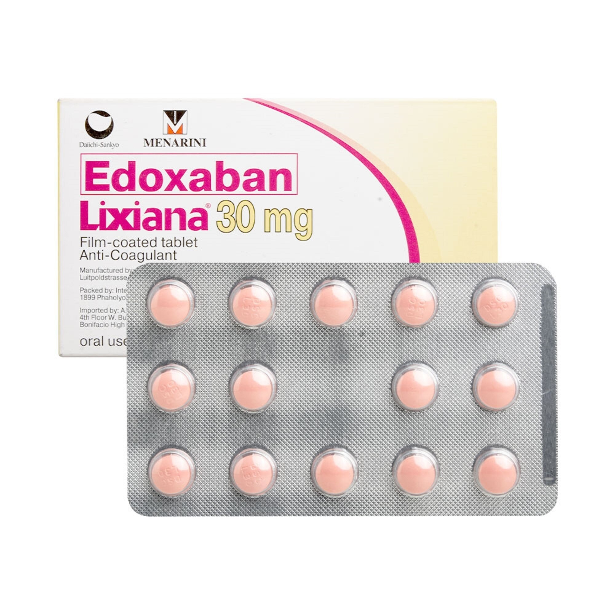 LIXIANA 30 MG FILM COATED Tablet 28S [Prescription Required]