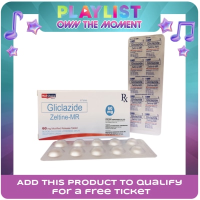 ZELTINE - Gliclazide 60mg MR 1 Tablet [Prescription Required]