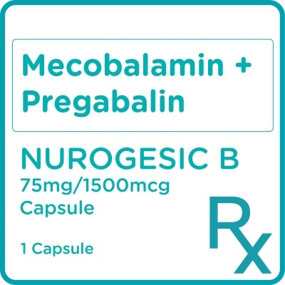 NUROGESIC B Mecobalamin + Pregabalin 75mg 1500mcg 1 Capsule [PRESCRIPTION REQUIRED]