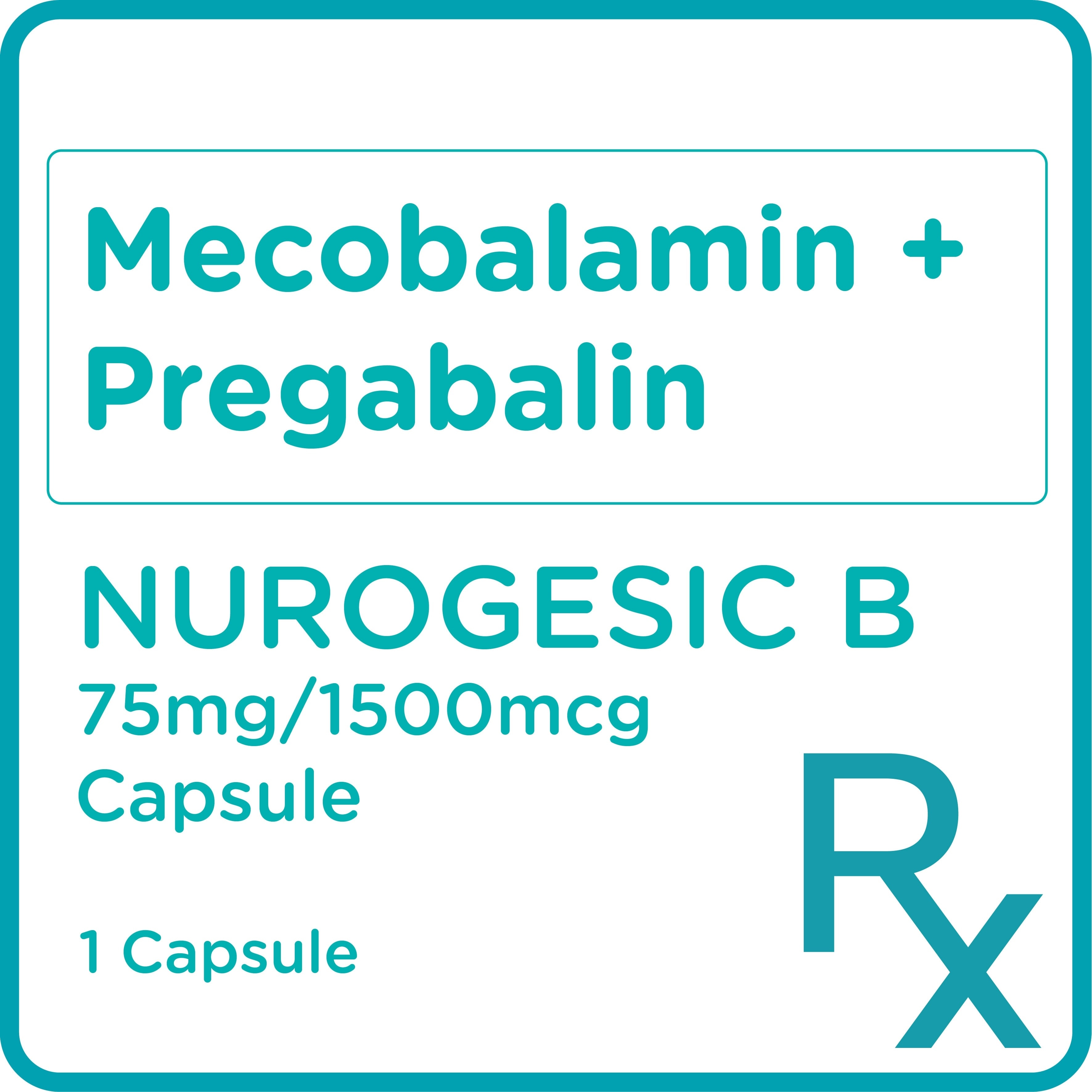 Mecobalamin + Pregabalin 75mg 1500mcg 1 Capsule [PRESCRIPTION REQUIRED]