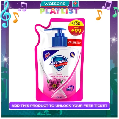 SAFEGUARD SAFEGUARD Liquid Hand Soap Pink Aloe 420ml Refill