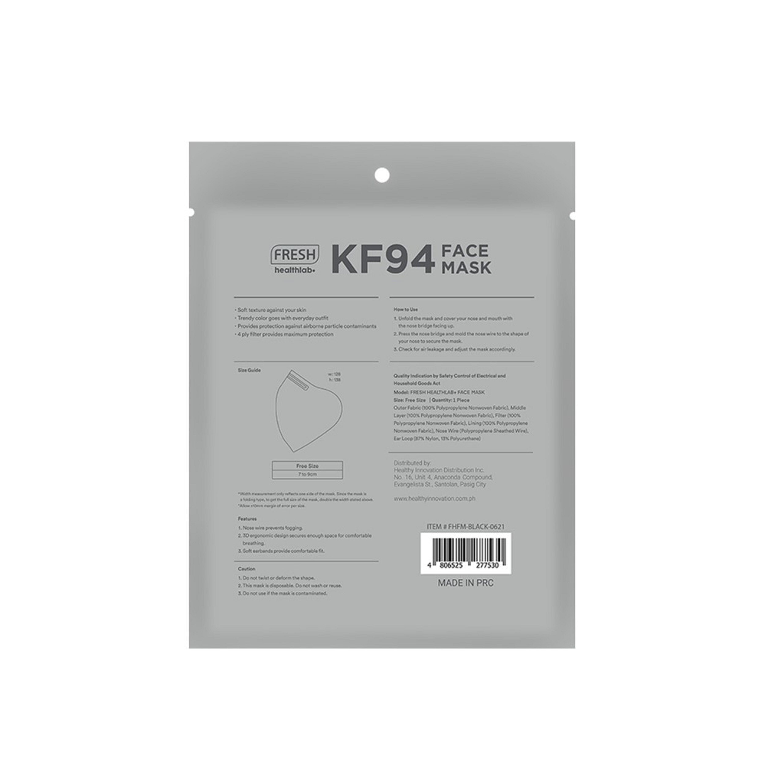 Healthlab+ KF94 Face Mask Black