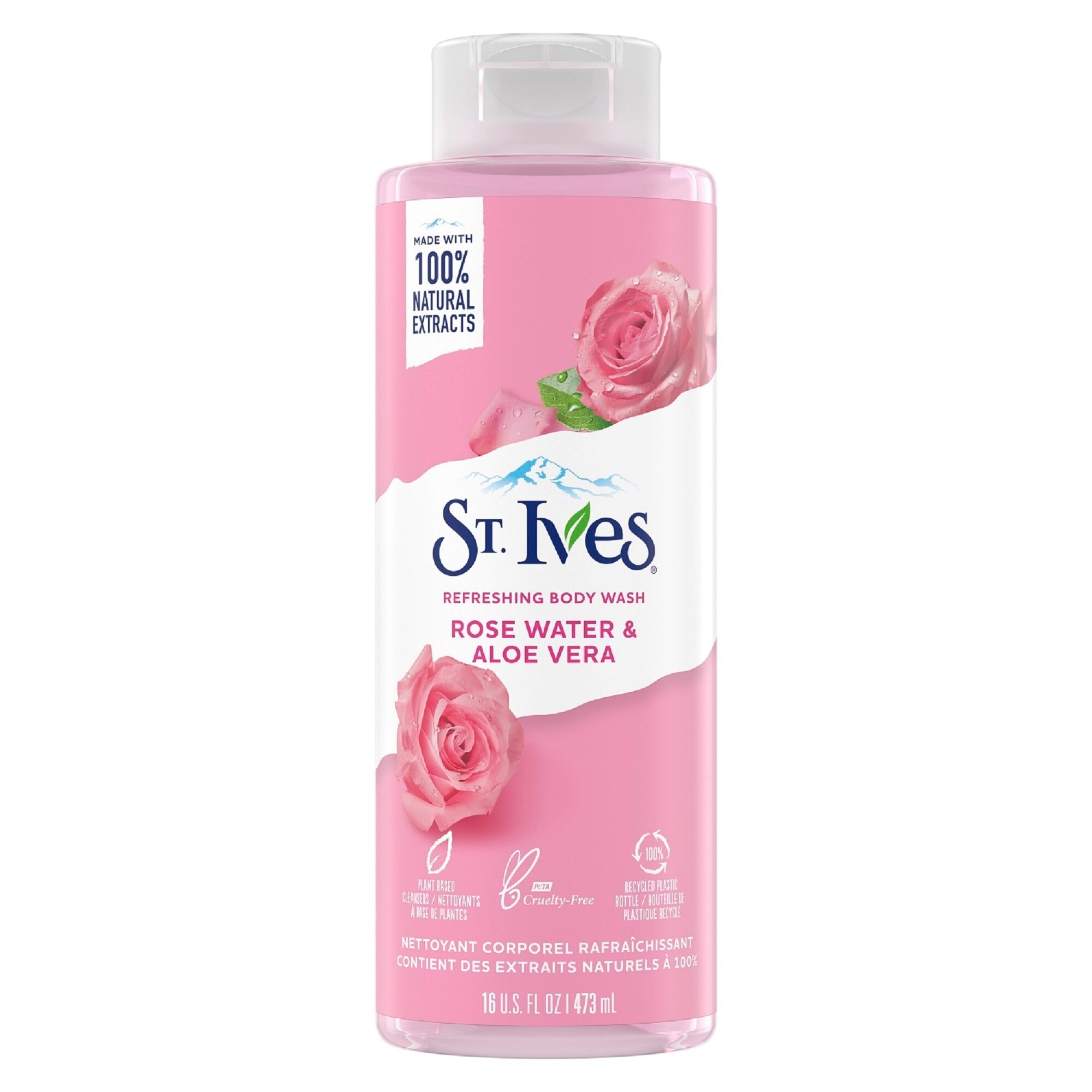 St Ives Rose Aloe Vera Body Wash 4 x16 oz