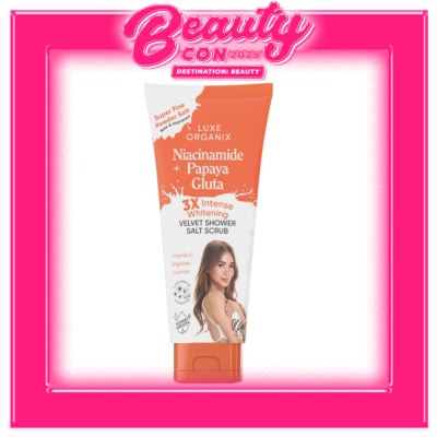 LUXE ORGANIX LUXE ORGANIX Niacinamide Plus Papaya Gluta Velvet Shower Salt Scrub 320g