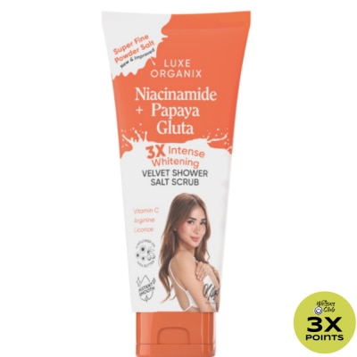 LUXE ORGANIX LUXE ORGANIX Niacinamide Plus Papaya Gluta Velvet Shower Salt Scrub 320g