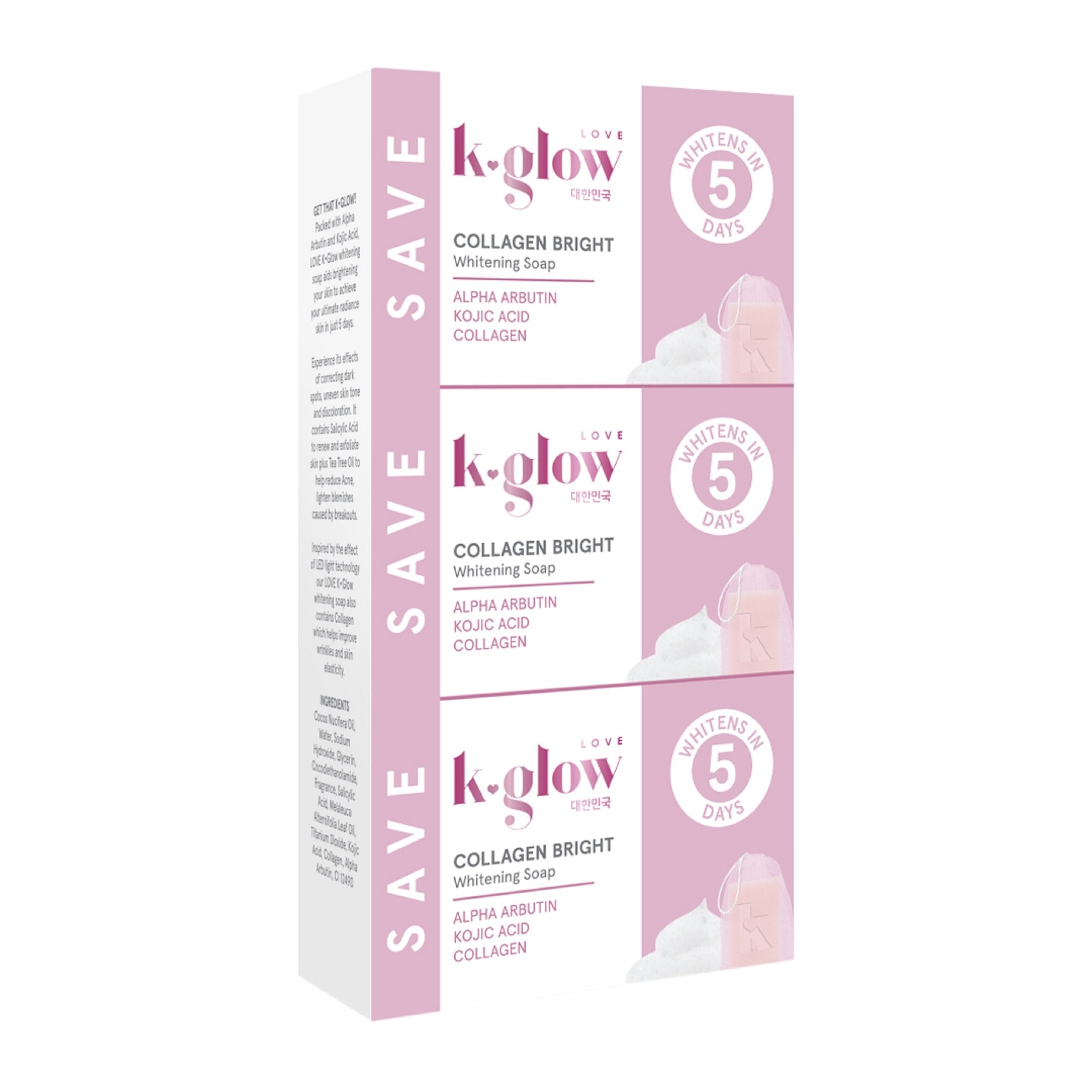 Collagen Bright Whitening Soap (3x60g)