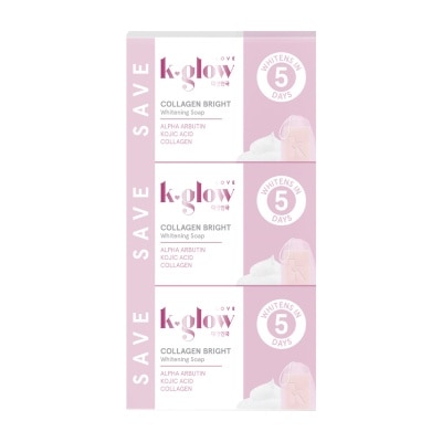 K GLOW Collagen Bright Whitening Soap (3x60g)