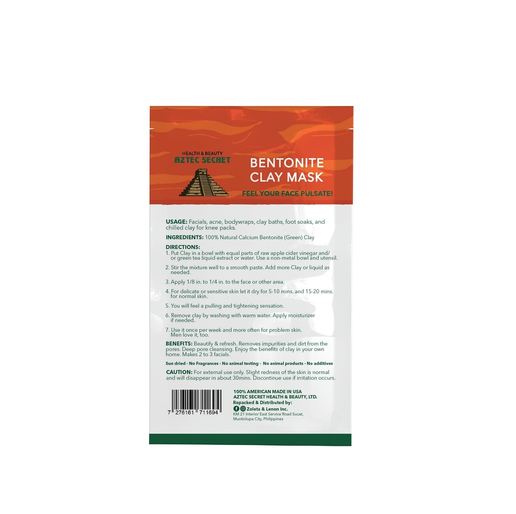 Secret Bentonite Clay Mask Sachet 25g