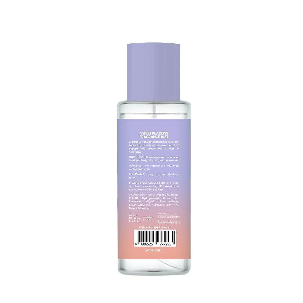 Scentlab Fragrance Mist Sweet Pea Bliss 88mL