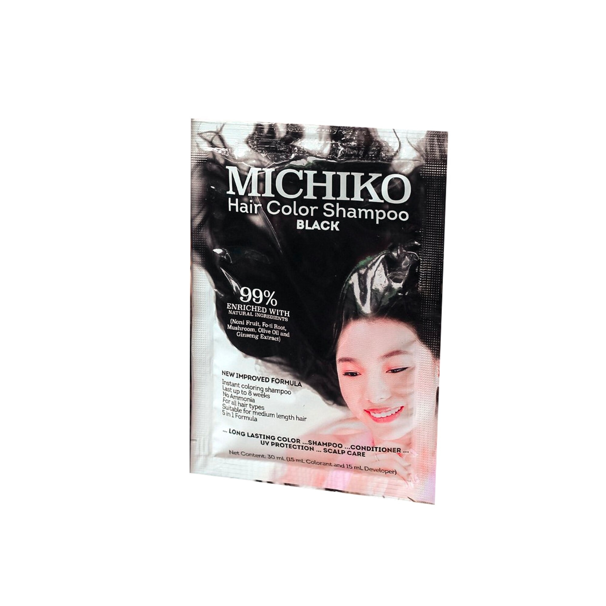 MICHIKO Hair Color Shampoo Black 30ml