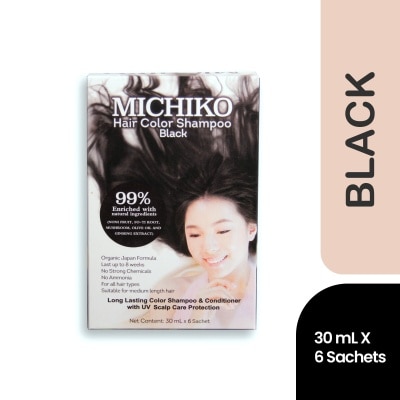 MICHIKO MICHIKO Hair Color Shampoo Black 30ml