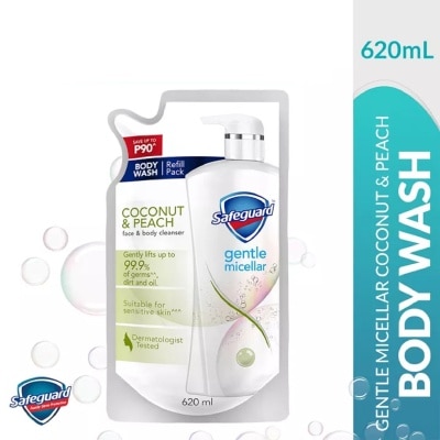 SAFEGUARD SAFEGUARD Gentle Micellar Bodywash Coconut & Peach 620ml Refill