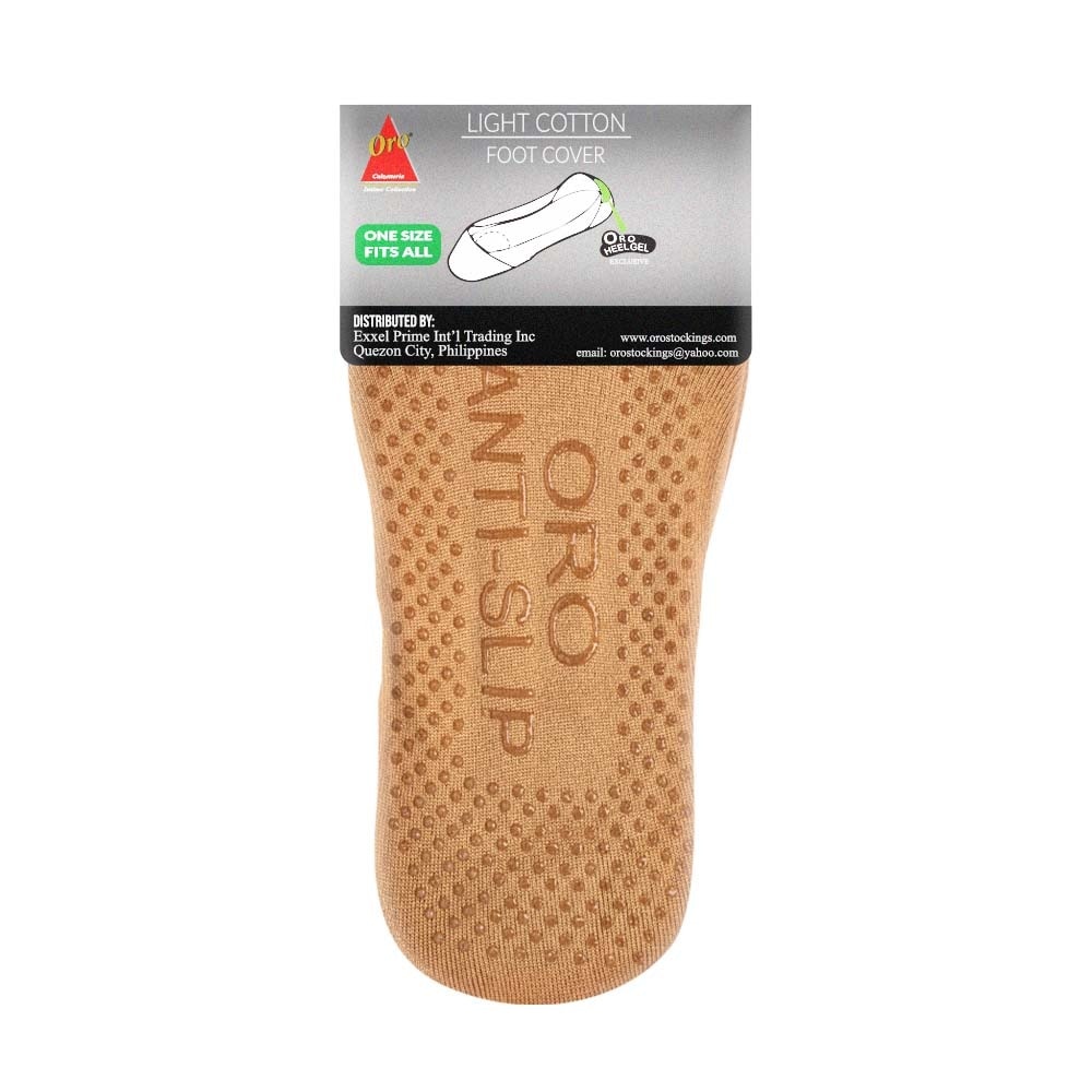 ORO INTIMO Light Cotton Foot Cover With Anti Slip