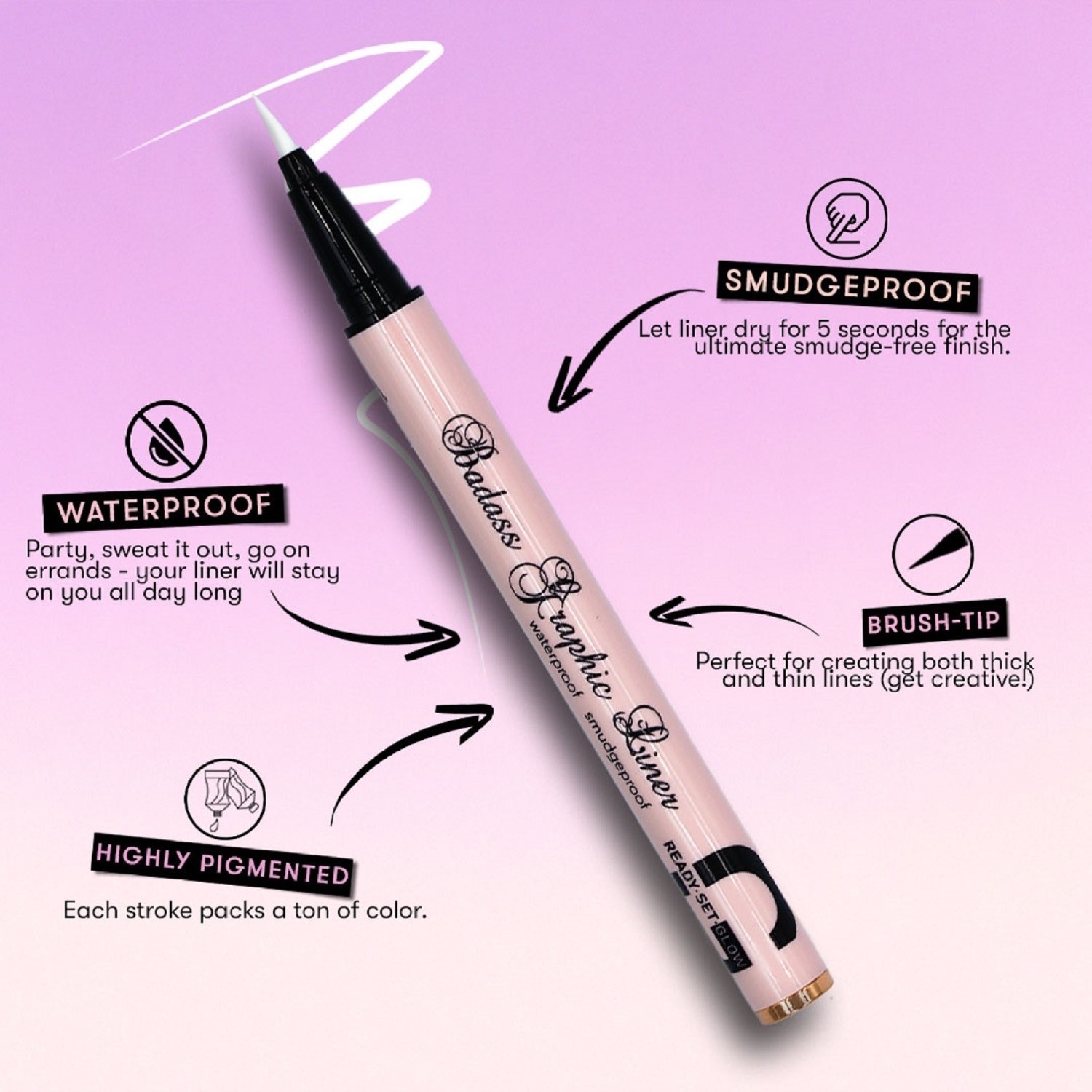 READY SET GLOW Graphic Liner In The Shade White Magic 5ML Watsons Philippines