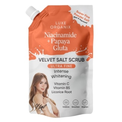 LUXE ORGANIX LUXE ORGANIX Niacinamide Plus Papaya Gluta Velvet Salt Scrub 300g