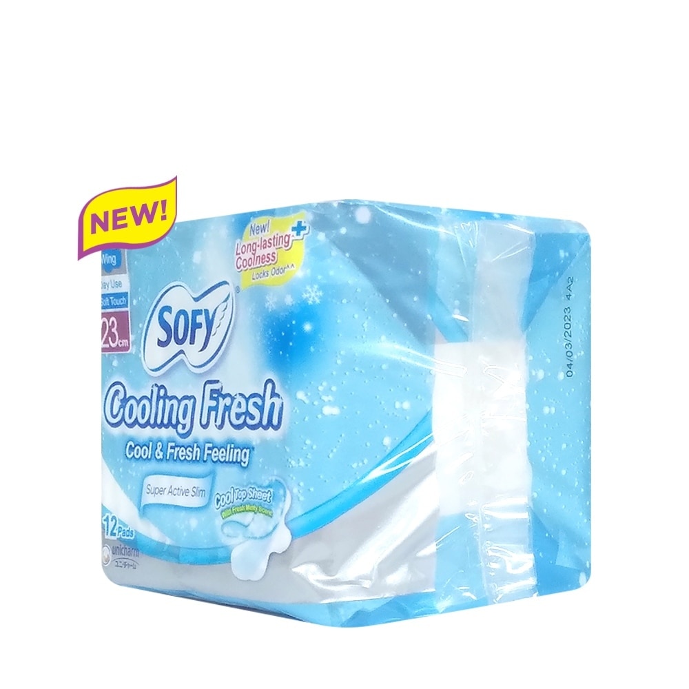 SOFY Cooling Fresh Wing 23 cm - 12 pads