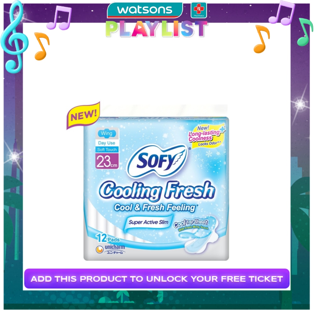 SOFY Cooling Fresh Wing 23 cm - 12 pads