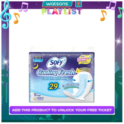 SOFY SOFY Cooling Fresh Night Slim Wing 29 cm - 9 pads