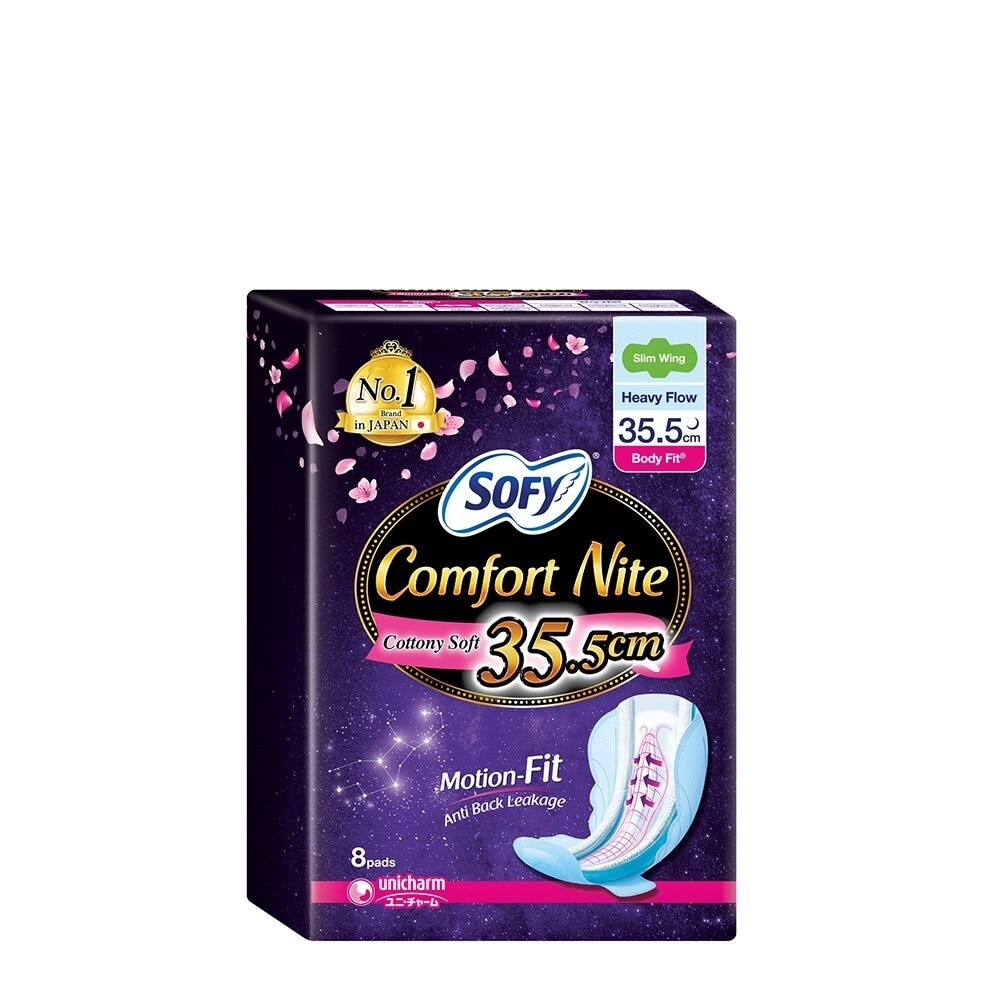 SOFY Comfort Nite Slim Wing 35.5 cm - 8 pads