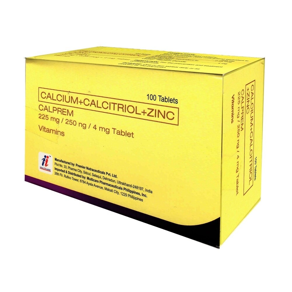 Calcium as carbonate + Calcitriol + Zinc (as picolinate) 1 tablet