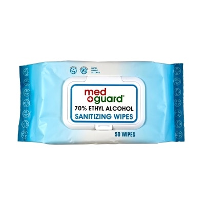 MED GUARD 70% Ethyl Alcohol Sanitizing Wipes 50s