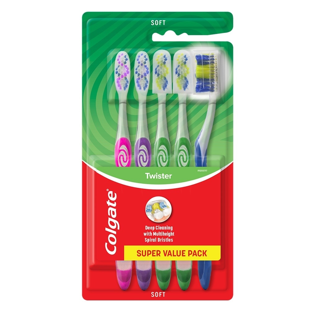 Twister Toothbrush 3+2s Super Value Pack