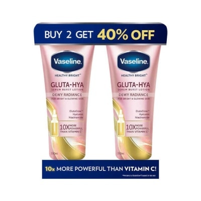 VASELINE Buy 2 Vaseline Gluta Hya Serum Burst Lotion Dewy Radiance 330Ml Get 40% Off