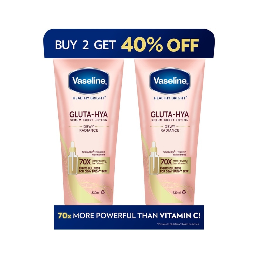 VASELINE Healthy Bright Gluta-Hya Serum Burst Lotion Dewy Radiance Bundle 330ml