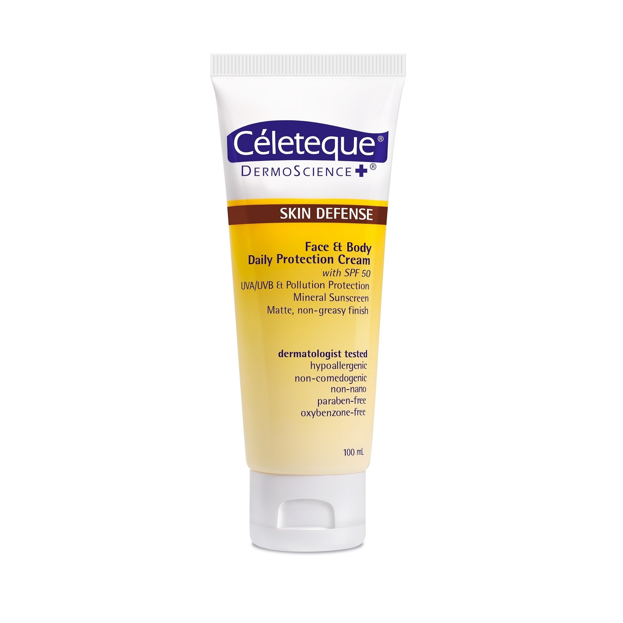 CELETEQUE Skin Defense Face and Body Daily Protection Cream SPF 50 100ML