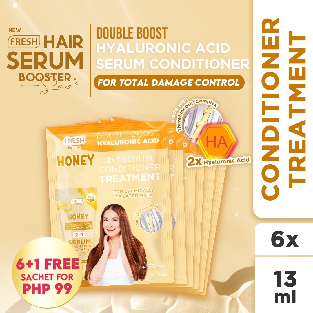 Hairlab Honey Double Boost Hyaluronic Acid 2 in 1 Serum Conditioner Treatment 20ml x 6