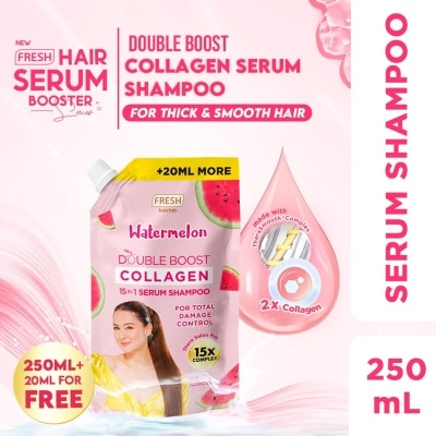 FRESH Hairlab Watermelon Double Boost Collagen 15 in 1 Serum Shampoo 250ml