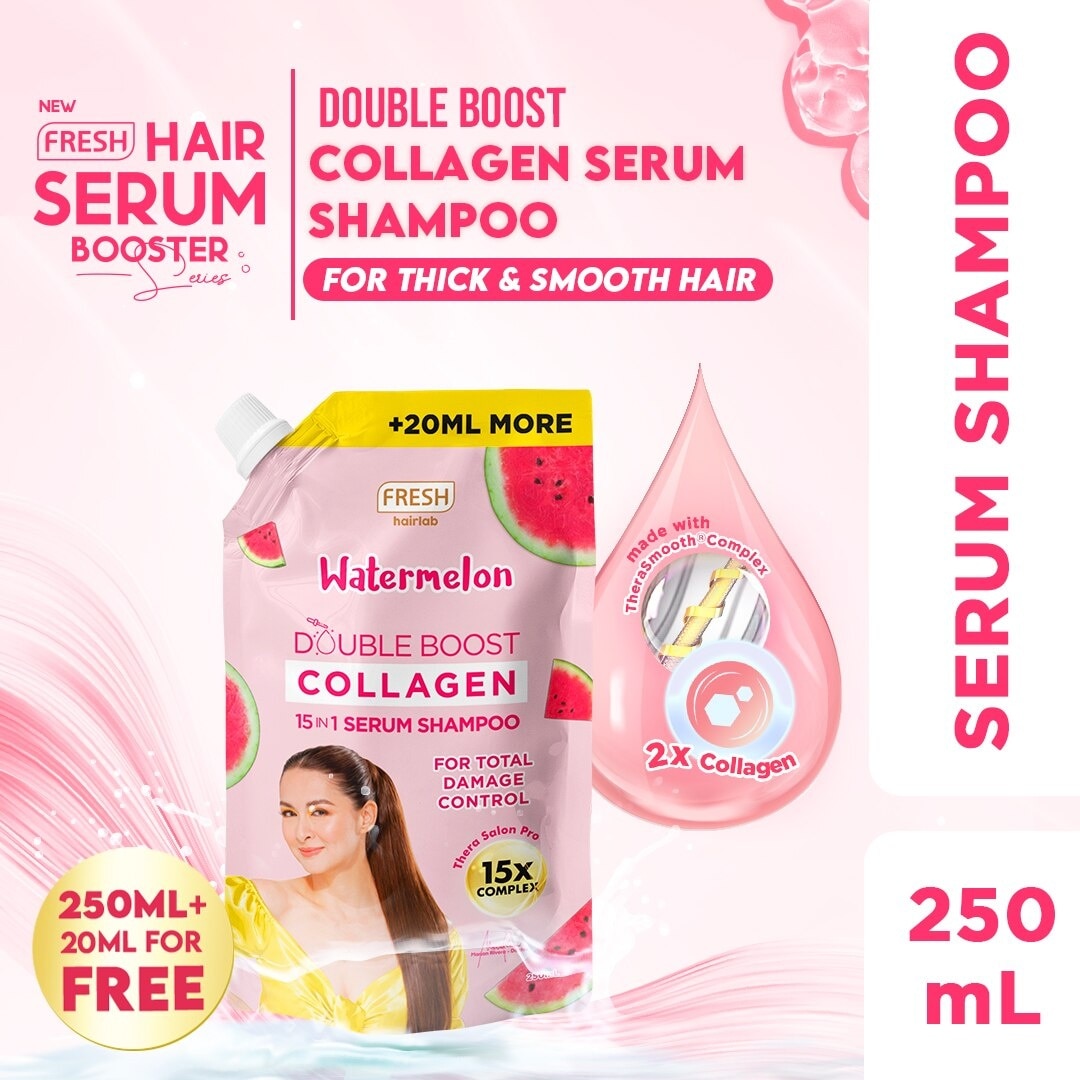 Hairlab Watermelon Double Boost Collagen 15 in 1 Serum Shampoo 250ml