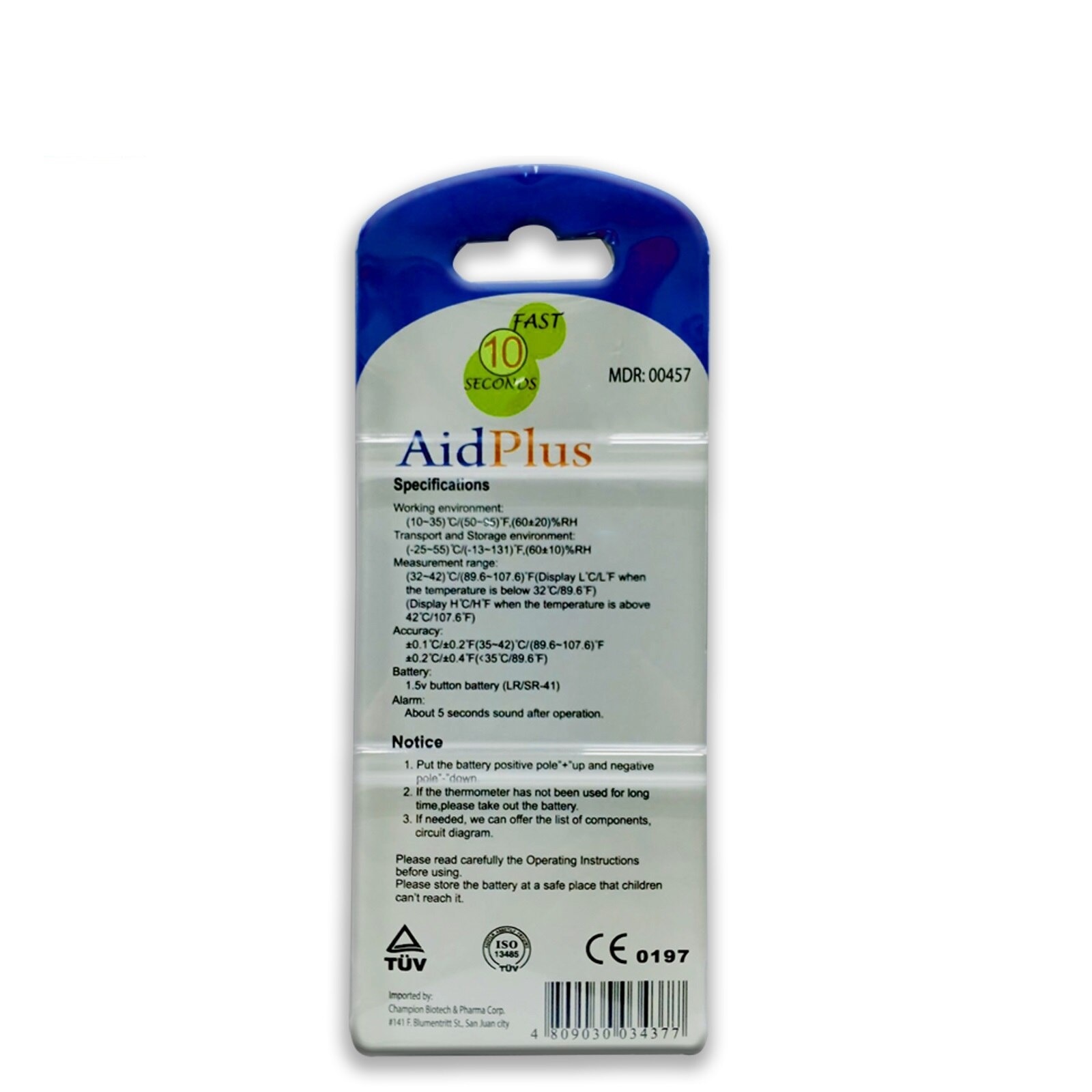 Aidplus Digital Thermometer 10 Seconds