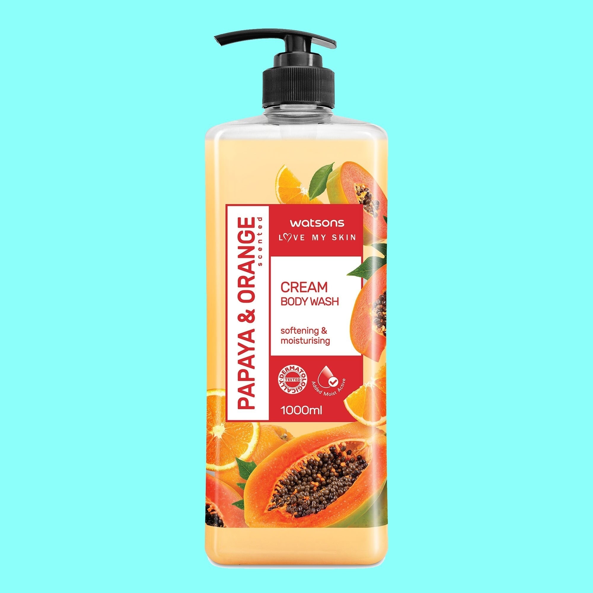 Love My Skin Cream Body Wash Papaya and Orange 1L