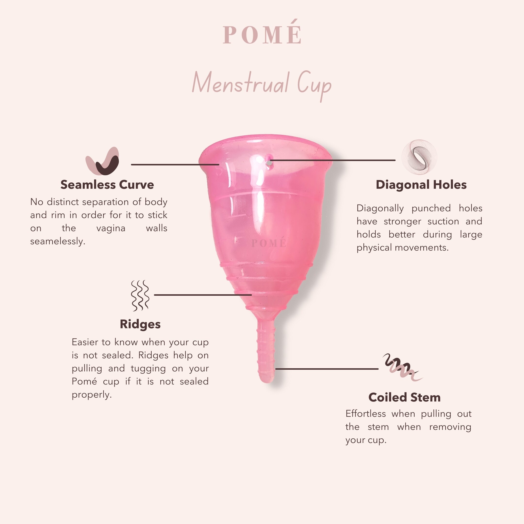 Pomé Menstrual Cup - Intermediate Size