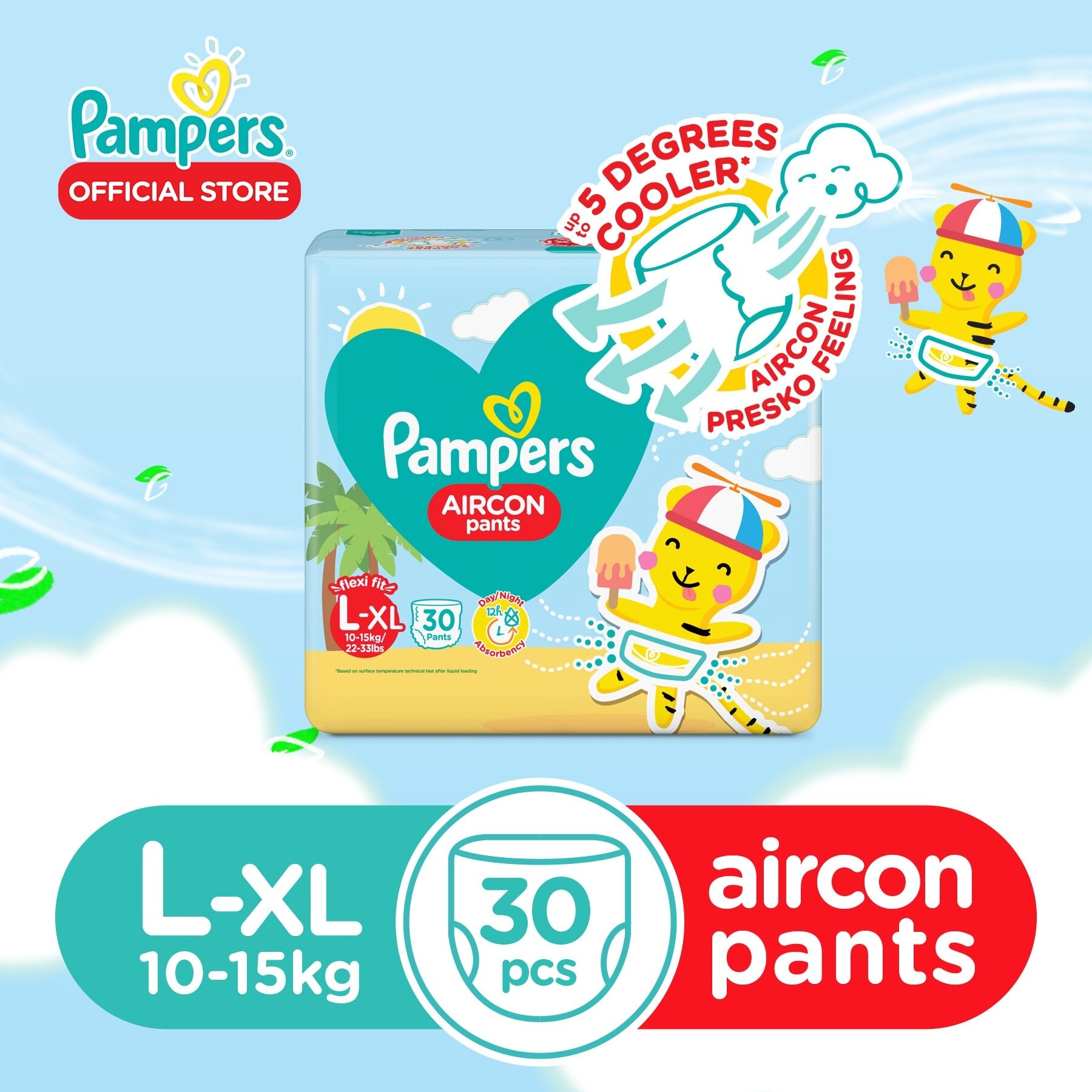 Aircon Pants Value Pack Diapers Large 30s