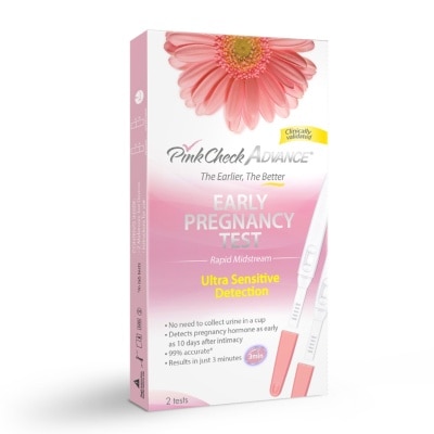 PINKCHECK Advance Midstream Early Pregnancy Test Kit 2s