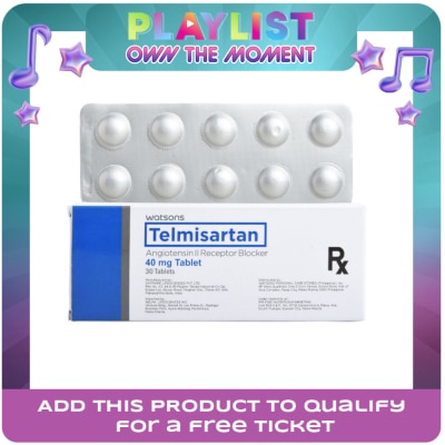 WATSONS GENERICS - WATSONS GENERICS Telmisartan 40mg Sold Per Piece [PRESCRIPTION REQUIRED]